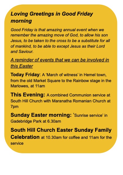 Easter Weekend Events